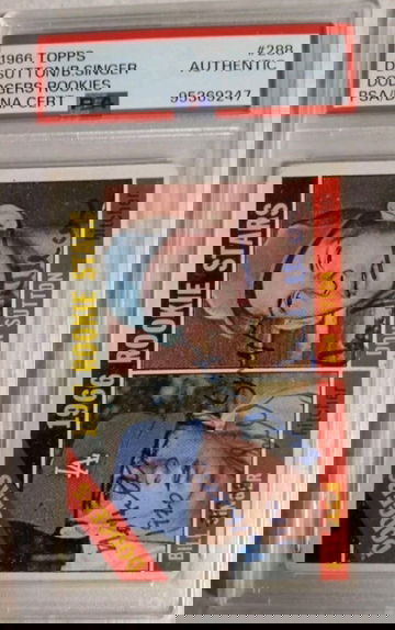 1966 Topps #288 Don Sutton & Bill Singer PSA Auto RC 