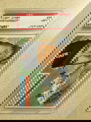 1956 Topps #38 Bob Kennedy PSA 7 NM WHITE BACK WHITE SOX