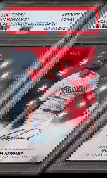 2024 Topps Baseball Stars Autographs Ryan Howard #BSARH PSA 8