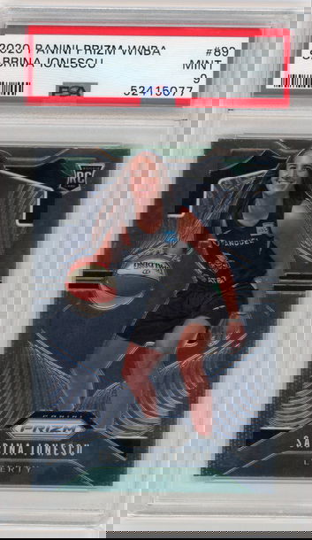 2020-21 Prizm WNBA #89 Sabrina Ionescu Base RC PSA 9 Mint Liberty