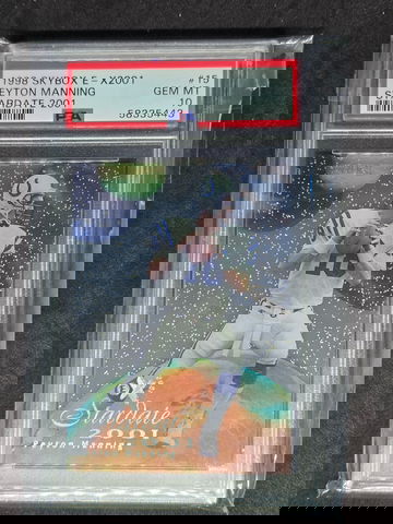 1998 Skybox E-X 2001 Peyton Manning Stardate 2001 Rookie RC #15 PSA 10 