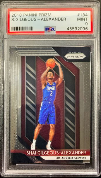 2018 Prizm Base Shai Gilgeous-Alexander RC - PSA 9