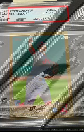 2015 Topps Update #US82 Francisco Lindor Rookie Gold /2015 Mets RC PSA 6