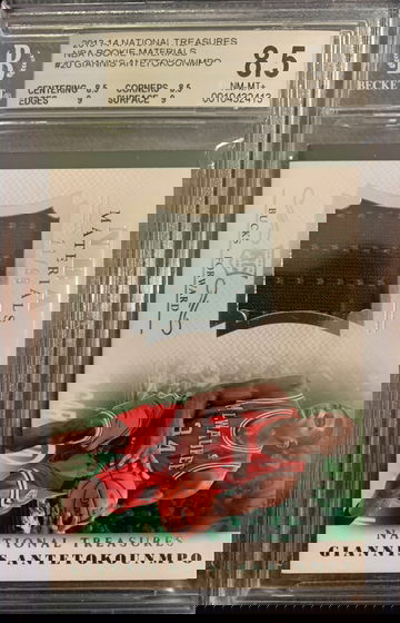 GIANNIS ANTETOKOUNMPO NATIONAL TREASURES ROOKIE MATERIALS #/99