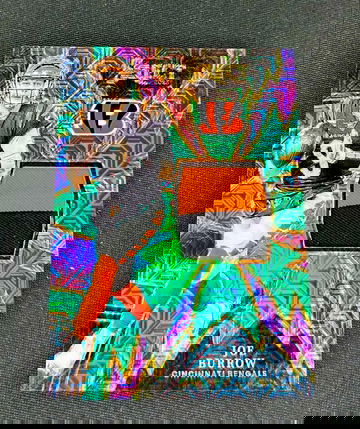 2023 Joe Burrow Panini Select Sparks Green Prizm Patch Jersey 4/5 Mojo SP