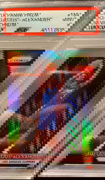 2018-19 Shai Gilgeous-Alexander Silver Prizm Rookie Card PSA 9