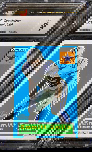 2001 Topps Heritage Emmitt Smith CSG 9 MINT HOF 