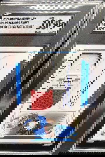 2020 National Treasures NT D’Andre Swift NFL Gear Rookie Dual Patch Auto RPA /99 SGC 9 Auto 10