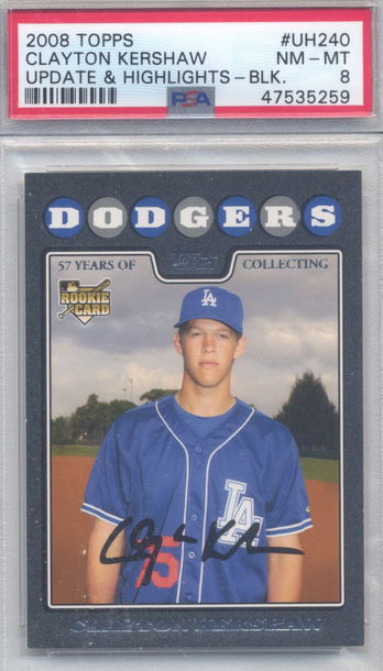 2008 Topps Update & Highlights Black Rookie Clayton Kershaw