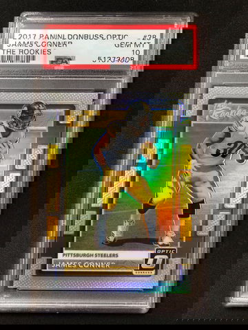 2017 Donruss Optic - James Conner - Rookie Rookies Holo Prizm PSA 10 Gem Mint