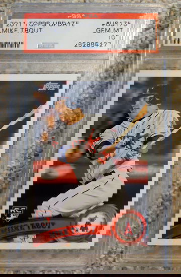 2011 Topps Update Mike Trout PSA 10 Beauty Gem-Mint slab