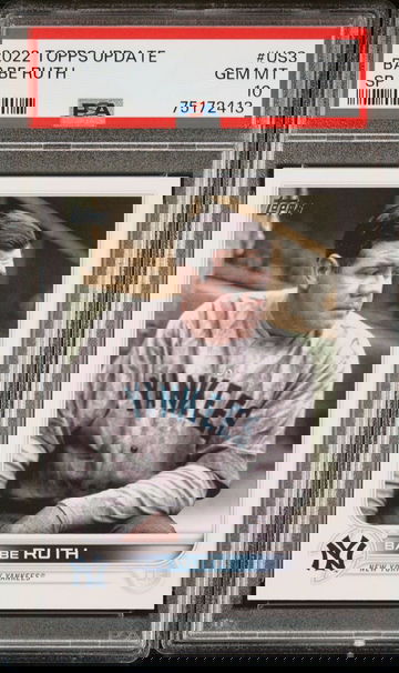 2022 Topps Update Babe Ruth SP US3 PSA 10