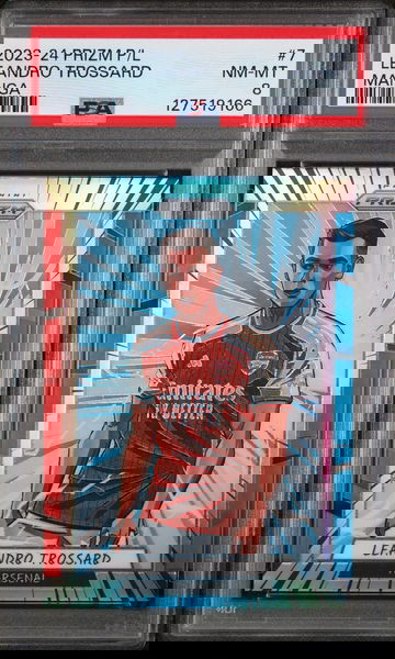 2023 Panini Prizm Premier League Manga Leandro Trossard #7 PSA 8