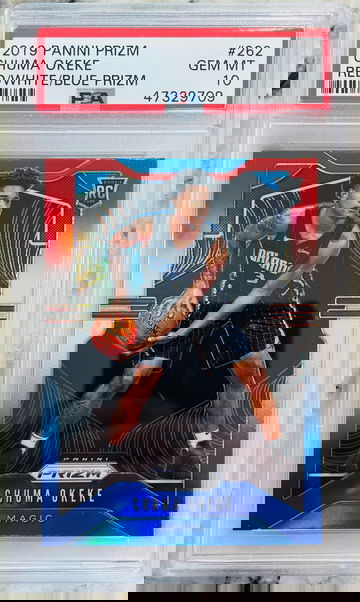 PSA 10 2019 Prizm Chuma Okeke Orlando Magic Red White Blue Ships From Canada Priority