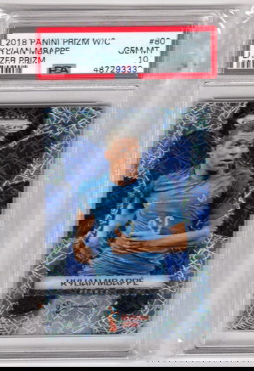 Kylian Mbappe 2018 Panini Prizm World Cup RC Rookie #80 Lazer Prism PSA 10