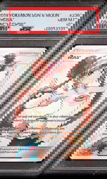 2019 Pokemon Sun and Moon Cosmic Eclipse Rosa #236 PSA 10