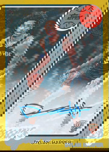 2025 Topps Dylan Harper #80B2R-DH Gold Refractor Auto #50/50 45th Anniversary ROOKIE AUTO BOOKEND SPURS SSP