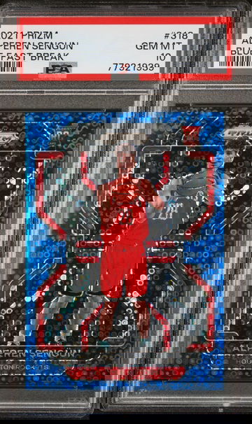 2021 Prizm Alperen Sengun Blue Fast Break PSA 10