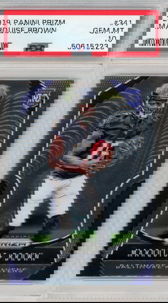 2019 Panini Prizm #341 Marquise Brown Base Rookie RC PSA 10 Gem Mint