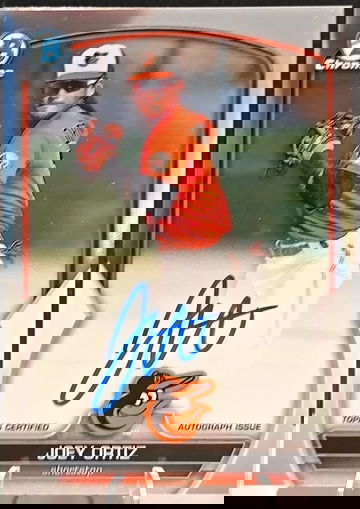 2023 Bowman Chrome Prospect  Auto Joey Ortiz #CPA-JOR Orioles Brewers