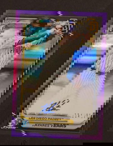 2023 Bowman Chrome Kavares Tears Purple Rookie /250 San Diego Padres Auto