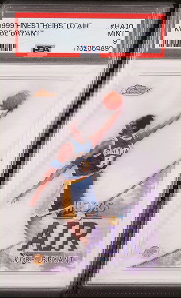 Kobe Bryant 1999 Finest Heirs to Air PSA 9