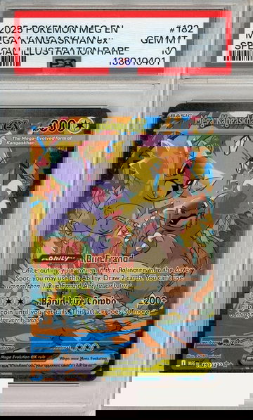 2025 POKEMON MEG EN-MEGA EVOLUTION MEGA KANGASKHAN EX #182 SIR PSA 10