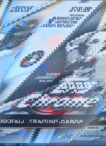 2019 Topps Chrome Baseball Blaster Box With 4 Sepia Refractors Fernando Tatis Vladimir Guerrero Jr.