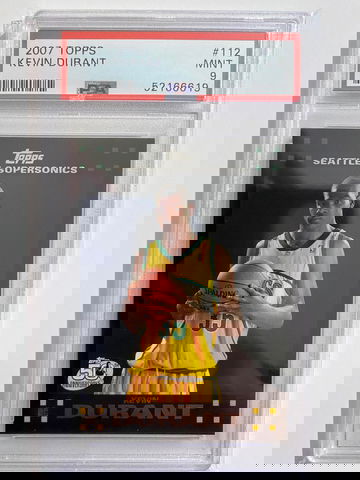 2007 Topps #112 Kevin Durant Black Border RC PSA 9