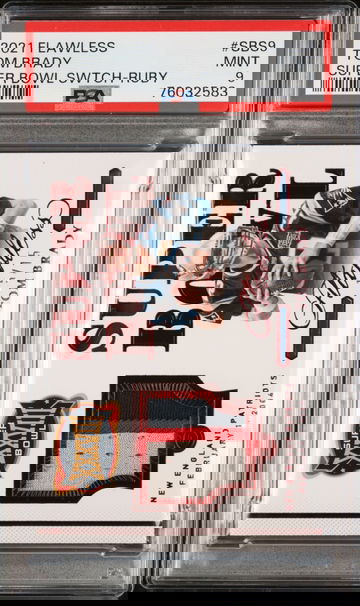 2021 Flawless Tom Brady Super Bowl Patch Ruby PSA 9