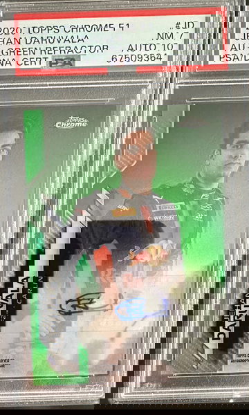 2020 Topps Chrome F1 Jehan Daruvala Green Refractor /99 Auto Rookie RC F2 Formula 1 