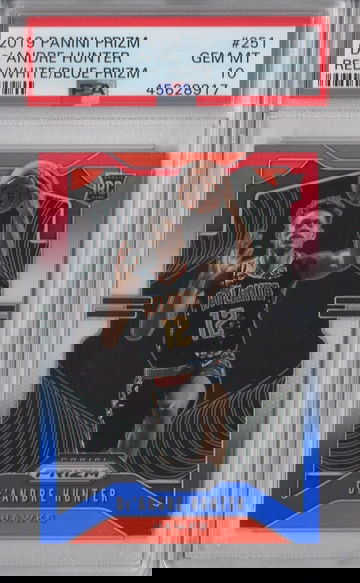 2019 Prizm De'Andre Hunter Red White Blue PSA 10