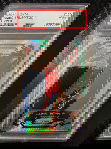 2023 Prizm Amen Thompson RC Hyper PSA Mint 9 POP 1