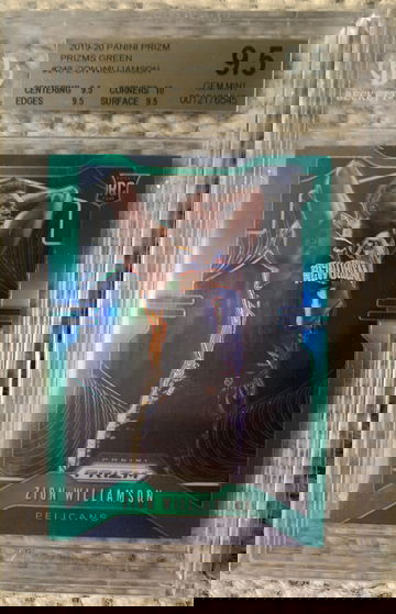 ZION Green prizm rookie TRUE GEM 9.5  W/ 10