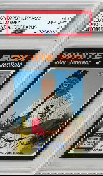 ⚾️⚾️⚾️ 2020 Topps Heritage Real One Eloy Jimenez #ROA-EJ PSA 8 Auto 💎🐐📭