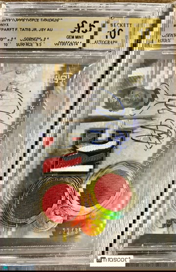 2019 Triple Threads Fernando Tatis Jr. Rookie Triple Patch Onyx Auto /35 BGS 9.5