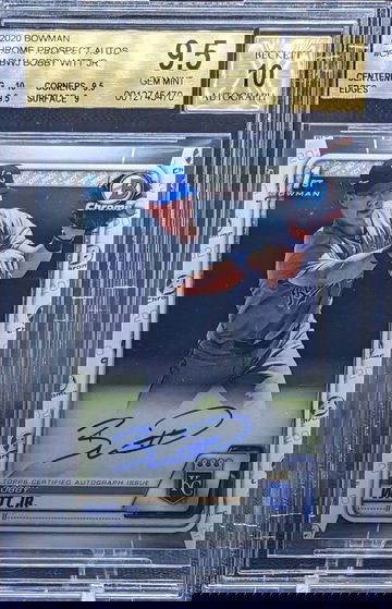 2020 Bowman Bobby Witt Jr. Chrome Prospect Auto BGS 9.5/10