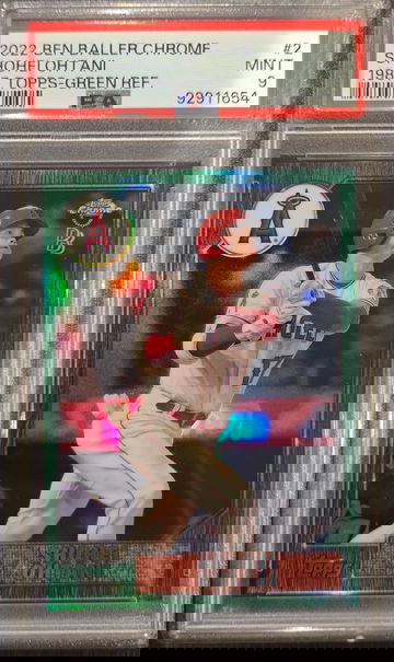 2022 Ben Baller Chrome Shohei Ohtani 1987 Topps-Green Ref. PSA 9 - #/99