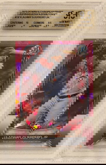 2023 Bowman Chrome Sapphire Padparadscha Refractors Vladimir Guerrero 1/1 BGS 9.5