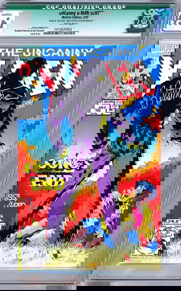 UNCANNY X-MEN #297 CGC 9.6 SIGNED & NUMBERED BY ARTIST BRANDON PETERSON COA 1993