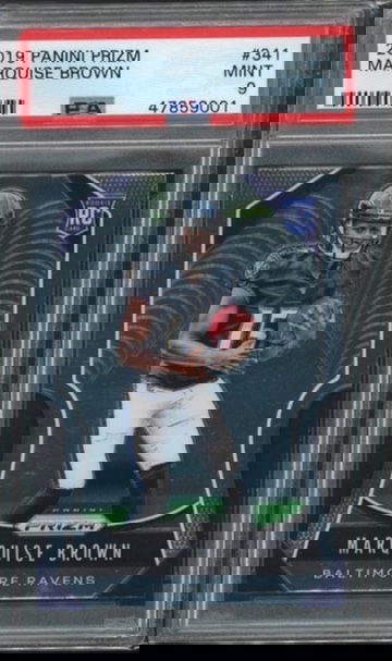 Marquise Brown Prizm PSA 9 #341 