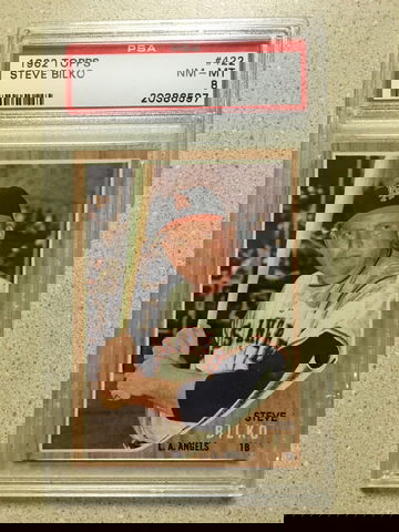 1962 Topps #422 Steve Bilko PSA 8 NM-MT ANGELS