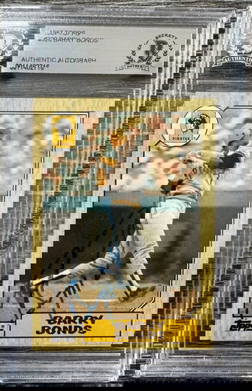 1987 Topps Traded Barry Bonds Rookie Auto Signed Beckett BGS Authentic 