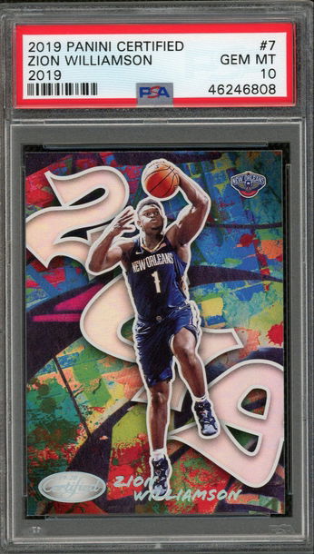 Zion Williamson 2019 panini Certified