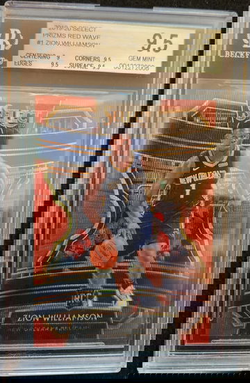 2019-20 Select Prizm Red Wave #1 Zion Williamson Rookie RC BGS 9.5 Gem Mint