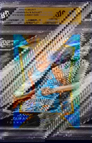 POP 1 BGS 10 Kevin Durant 2014-15 Select Prizm Blue & Silver #70 - DHL Express Air 5-6 Days with Tracking from Overseas