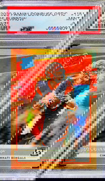 Joe Burrow RC Bronze Prizm Rated Rookie PSA 9 