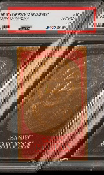 1965 Topps Embossed Sandy Koufax #8 PSA 4 [BL-2C.35]