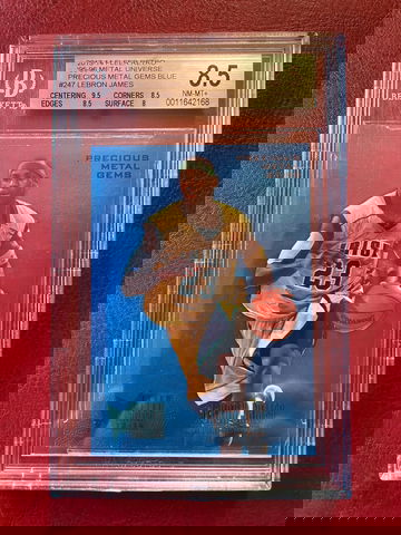 2013 Fleer Retro Metal Gems Ble Lebron James BGS 8.5