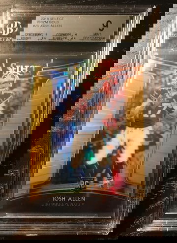 Josh Allen 2018 select gold rookie /10 bgs 9